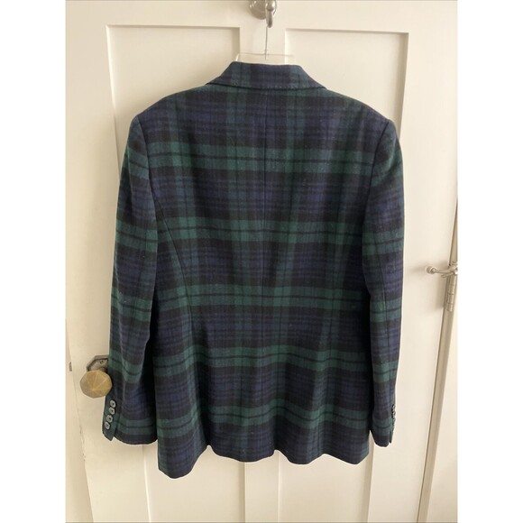 EUC Lauren Ralph Lauren vintage Wool Cashmere plaid Tartan Blazer Jacket Sz 6 - Picture 5 of 10